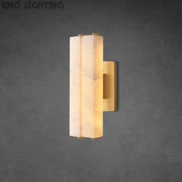 Auduben Alabaster Double Sconce