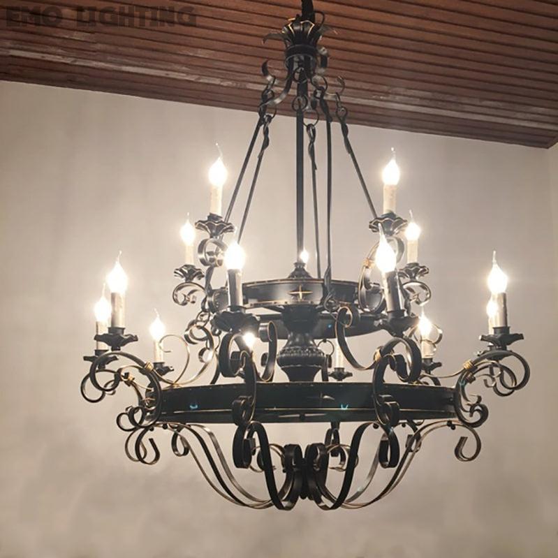 chandelier,chandliers,iron,black iron,art,extra large.oversize,huge,big,loft,foyer,villa,duplex hall,candle,living room,cafe