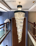 Oversized Black And Crystal Foyer/Staircase Chandelier