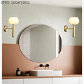 Antonia Modern Alabaster Globe Wall Sconce For Bedroom Wall Light Fixtures J-CHANDELIER   