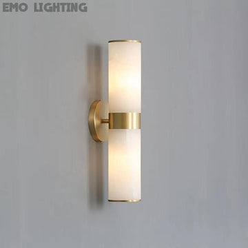 Althea Modern Sutton Linear Alabaster Wall Sconce, Wall Lamp For Living Room, Bathroom