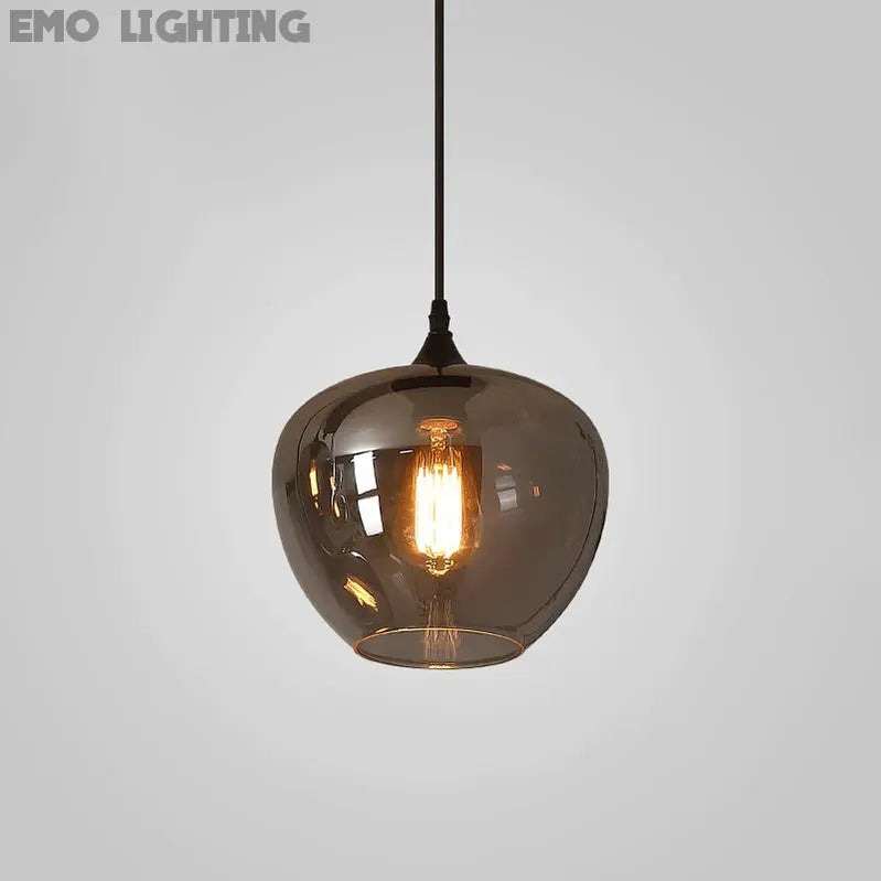 Modern Smoke Gray Glass Lamp Designer Chandelier for Cafe/Kitchen Island/Dining Room Style B