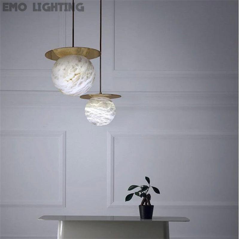 Boris Spanish Alabaster Bedside Pendant