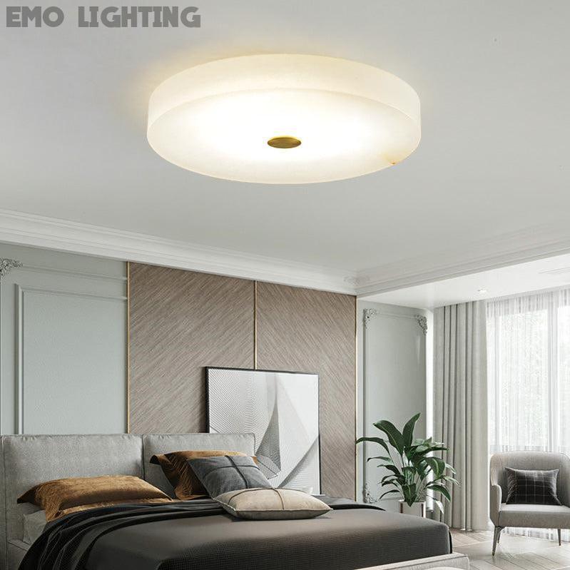 Modern Round Alabaster Flush Mounted chandelier