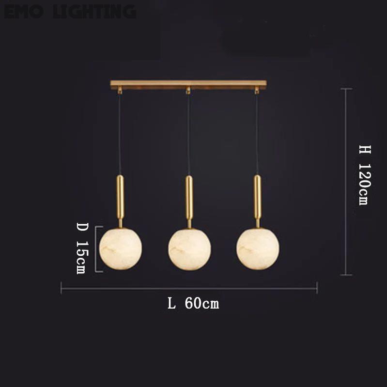 Alabaster Global Rod/Cord Pendant  rbrights 3 Balls  