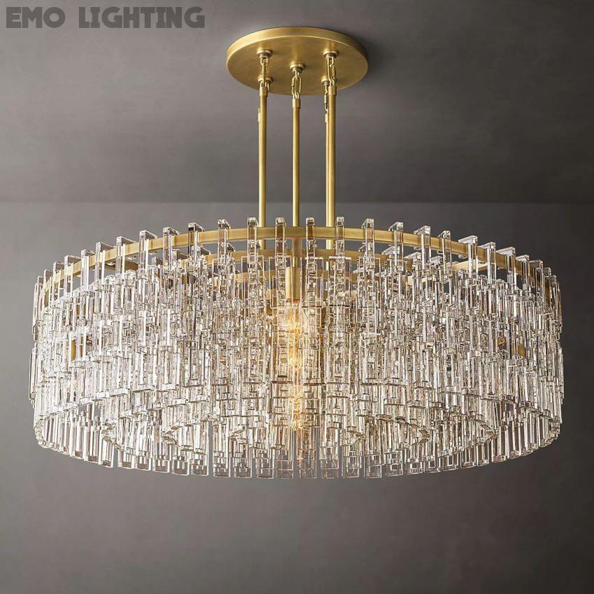 Marigan Multi-Tier Crystal Chain Round Chandelier 60"