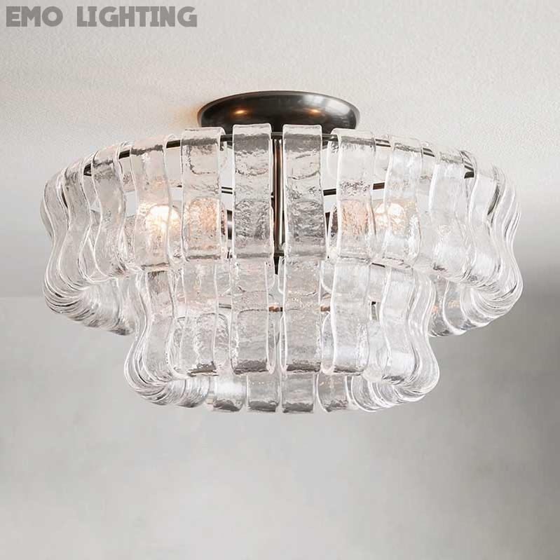 Ghiaccio Flushmount Chandelier-MEET LIGHTING
