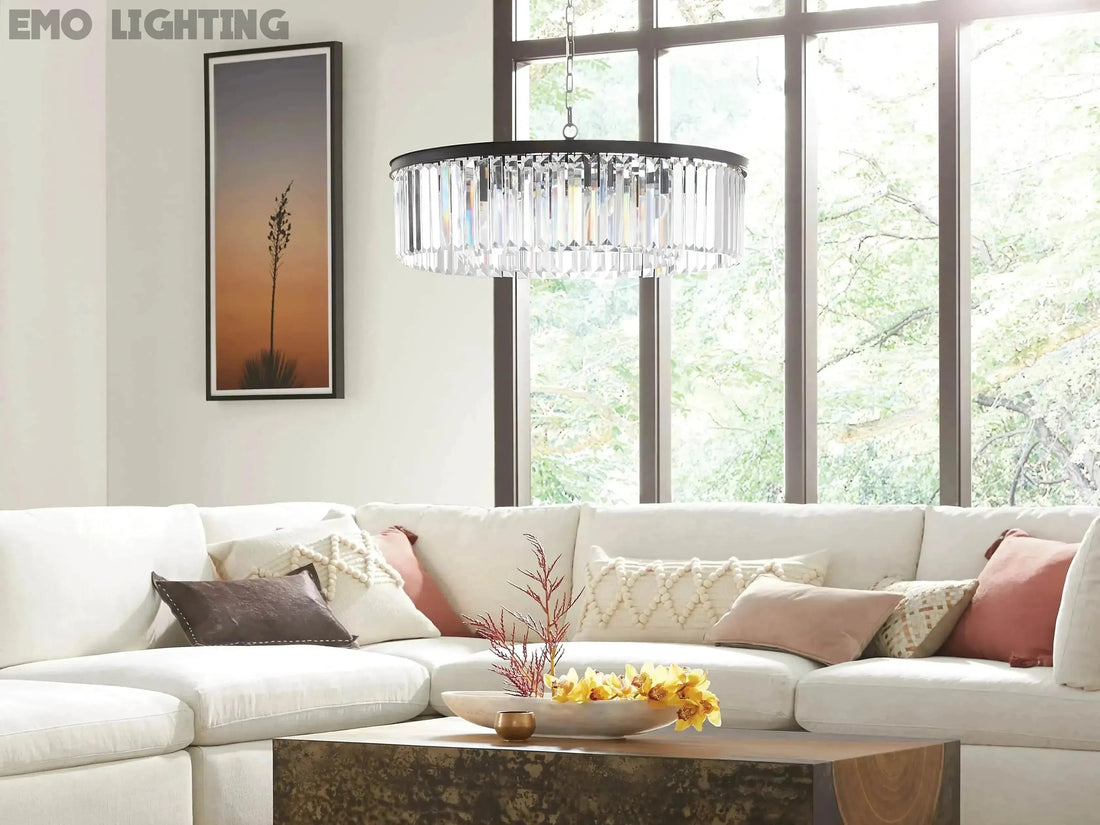 Leyland Crystal Round Chandelier