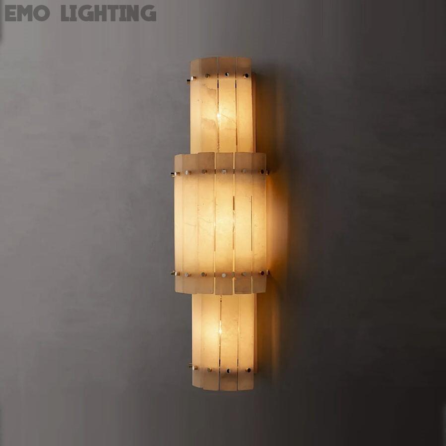 San Marco Alabaster Grand Round Sconce