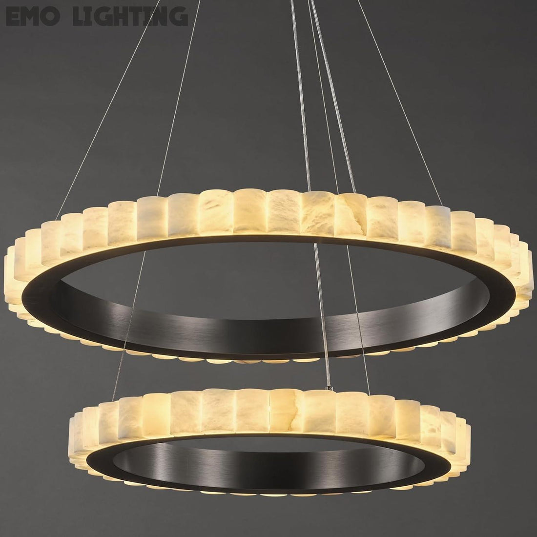 Alabaster Chandelier, D31in Modern Led Chandelier