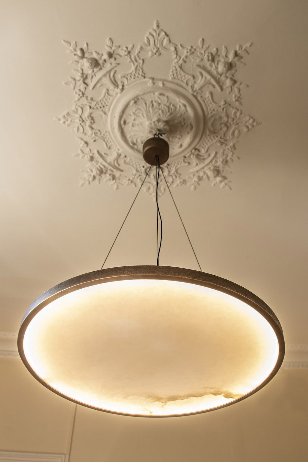 Hublot Alabaster Round Chandelier
