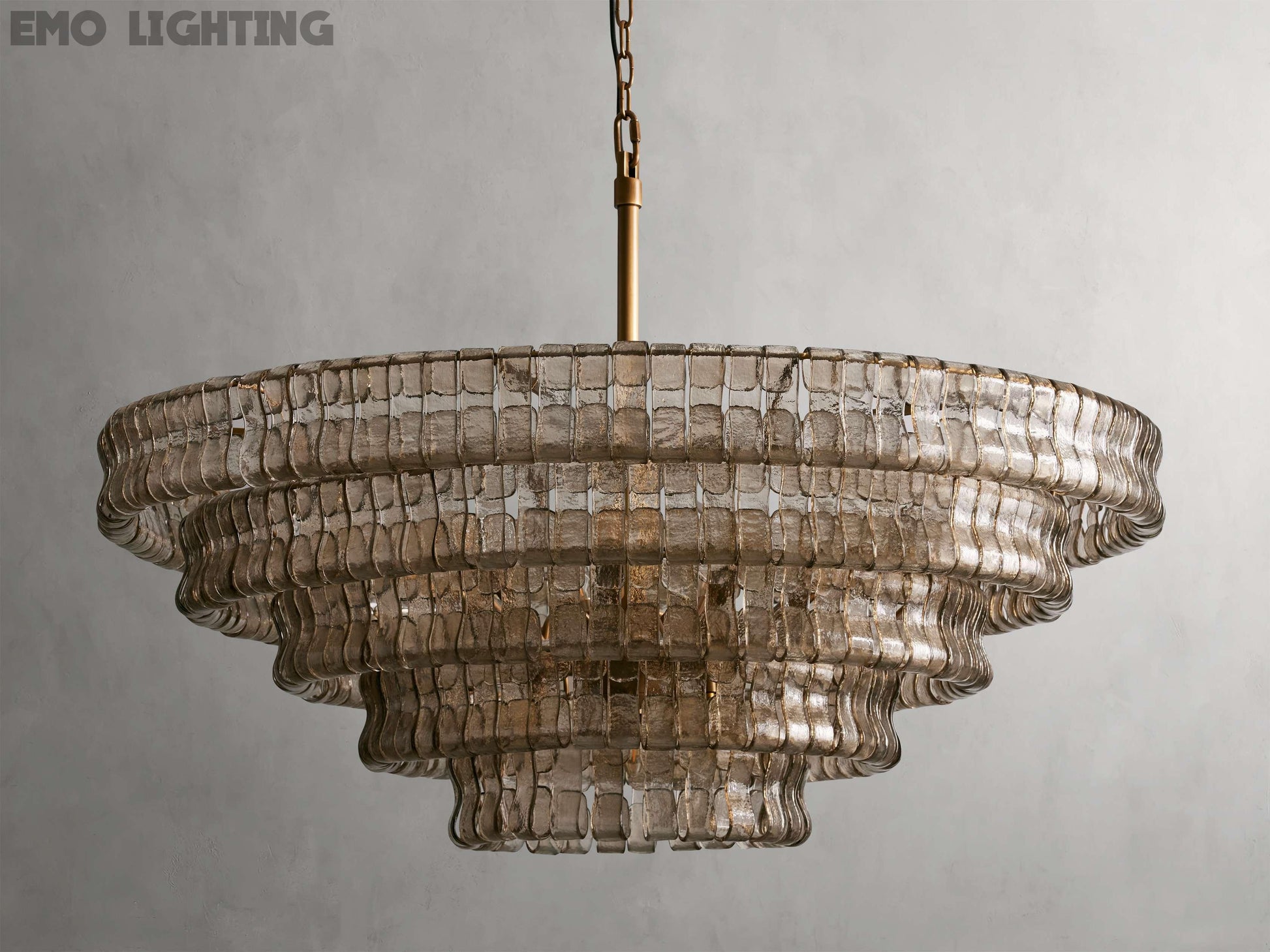 Art Glass Ghiaccio Round Chandelier 36" 48" 60"-MEET LIGHTING