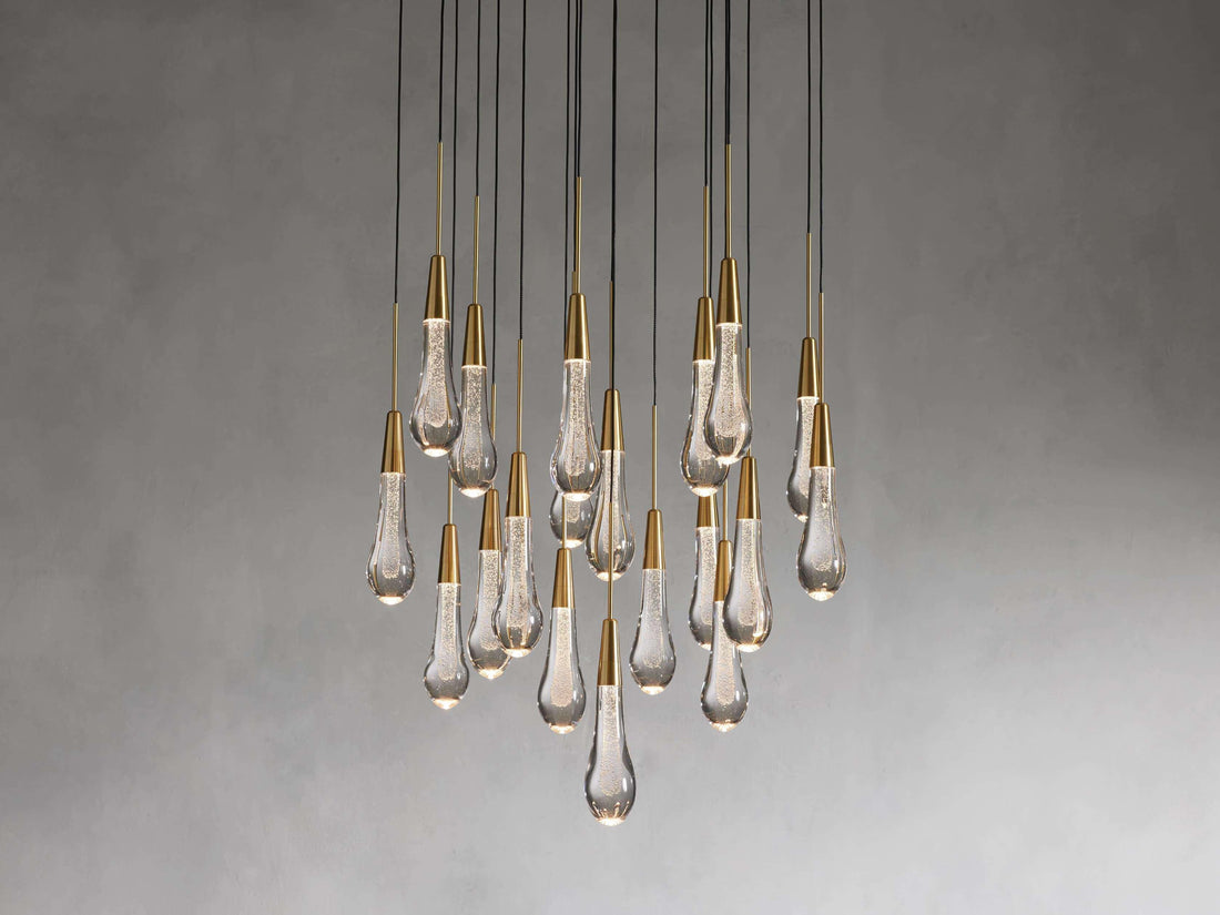 Soltaire Round Chandelier 17" 24" 36“ 58“