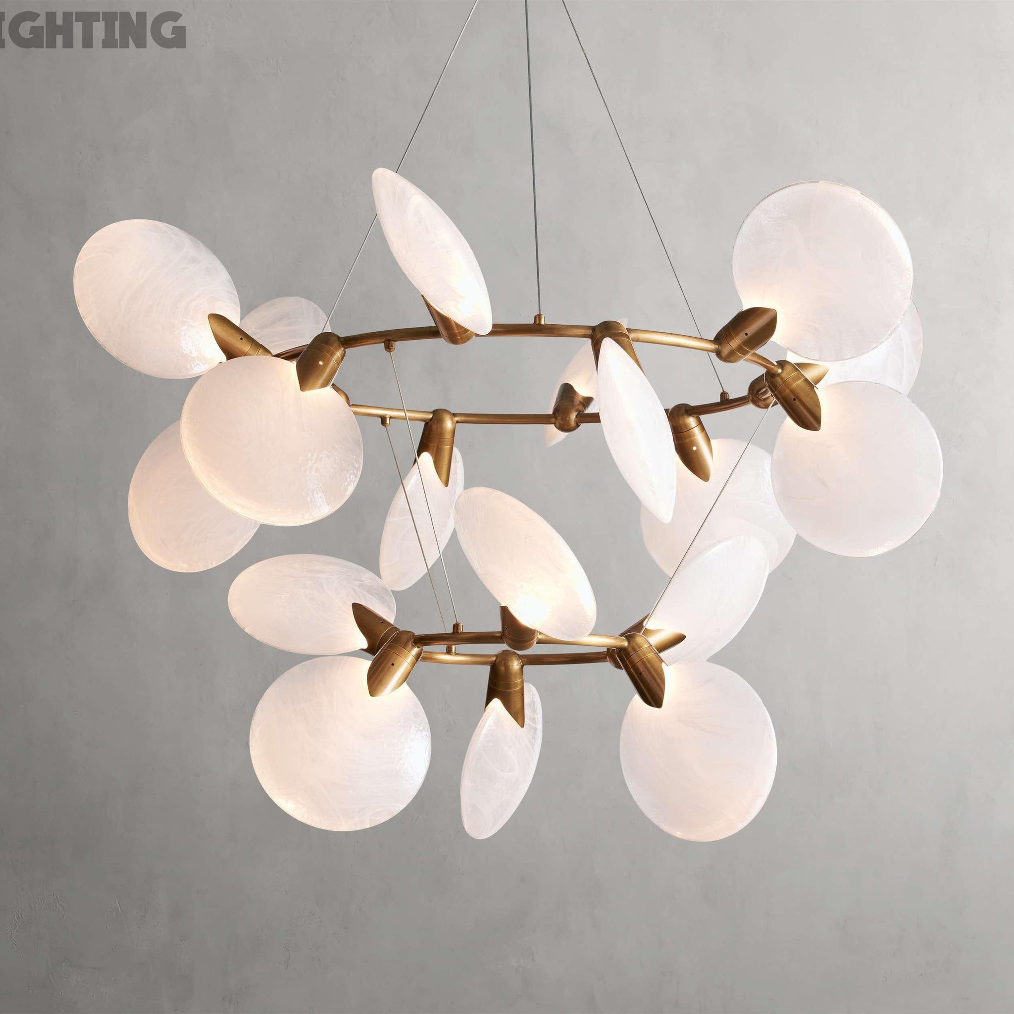 Lyla 2-Tiered Halo Chandelier