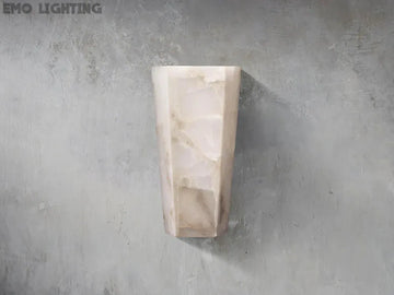 Alabaster Large Hexagonal Sconce