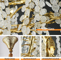 Modern Coin Type Modern Crystal Tree Branch Staircase Chandelier 95