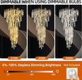 Modern Coin Type Modern Crystal Tree Branch Staircase Chandelier 95
