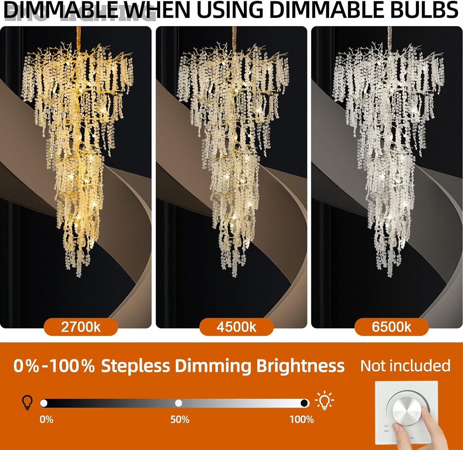 Modern Coin Type Modern Crystal Tree Branch Staircase Chandelier 95" - thebelacan