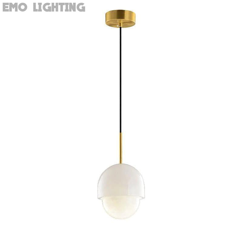 Alabaster Simple Bedside Pendant Light Pendant for living room,Pendant for kitchen,Pendant for bathrooms,Pendant for bedrooms,Pendant for foyer,Pendant for stairways,Pendant for dining room Rbrights   