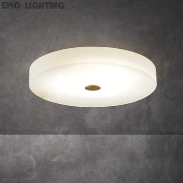 Alabaster Flush Mounted Round Led Chandelier chandeliers for dining room,chandeliers for stairways,chandeliers for foyer,chandeliers for bedrooms,chandeliers for kitchen,chandeliers for living room Rbrights 50CM  