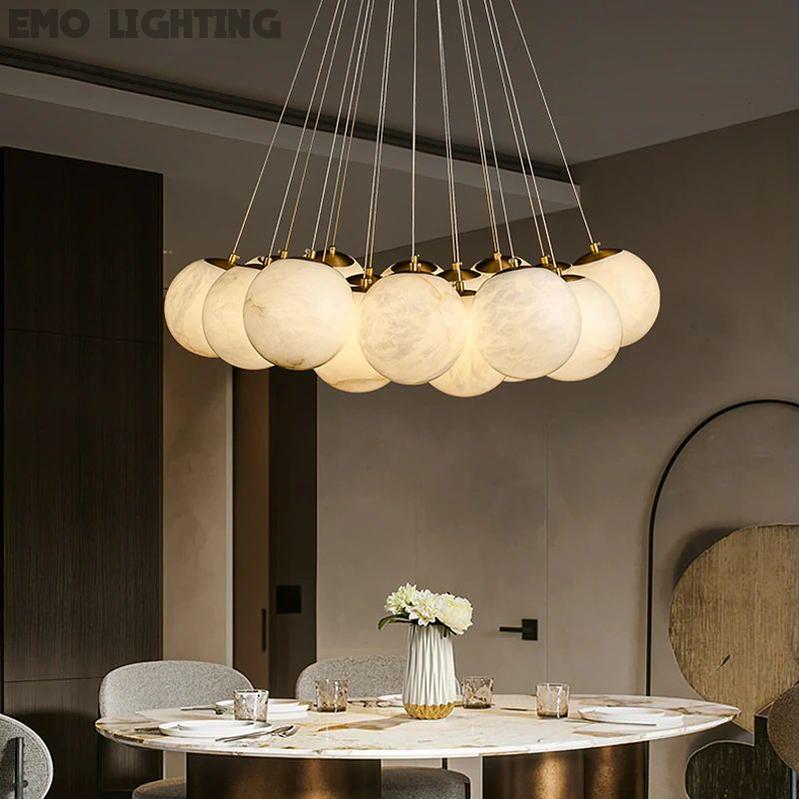 Alabaster Multi-lights Ceiling Pendant chandeliers for dining room,chandeliers for stairways,chandeliers for foyer,chandeliers for bedrooms,chandeliers for kitchen,chandeliers for living room Rbrights 19 Ball  