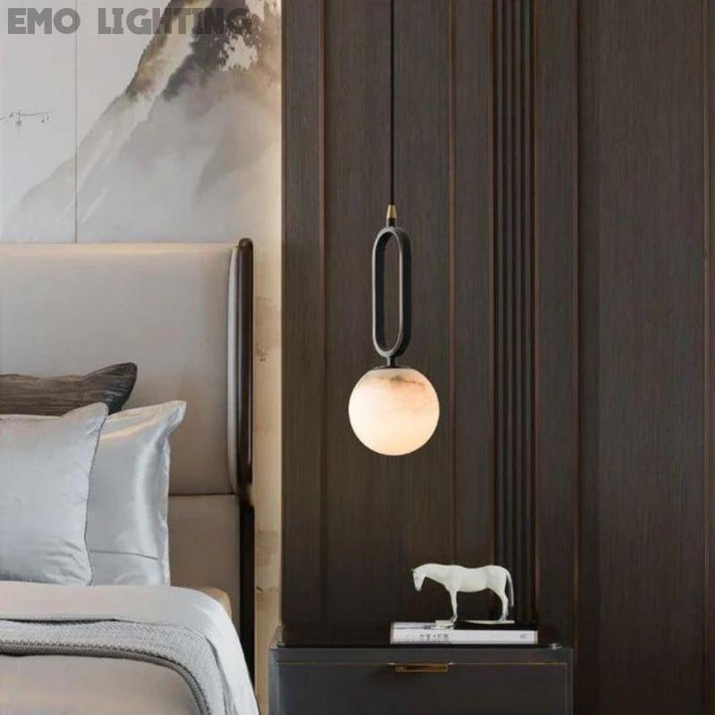 Alabaster Sphere Pendant Light 6"D Pendant for living room,Pendant for kitchen,Pendant for bathrooms,Pendant for bedrooms,Pendant for foyer,Pendant for stairways,Pendant for dining room Rbrights   