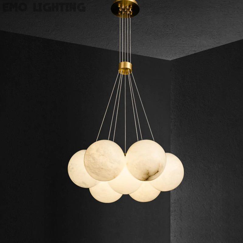 Alabaster Multi-lights Ceiling Pendant chandeliers for dining room,chandeliers for stairways,chandeliers for foyer,chandeliers for bedrooms,chandeliers for kitchen,chandeliers for living room Rbrights 19 Ball  