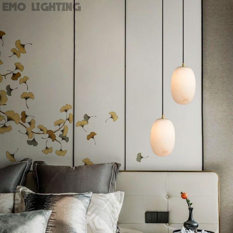 Alabaster Bedside Pendant Light 吊灯 rbrights Small  