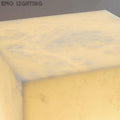 Alabaster Cubic Table Lamp  rbrights   
