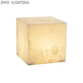 Alabaster Cubic Table Lamp  rbrights   