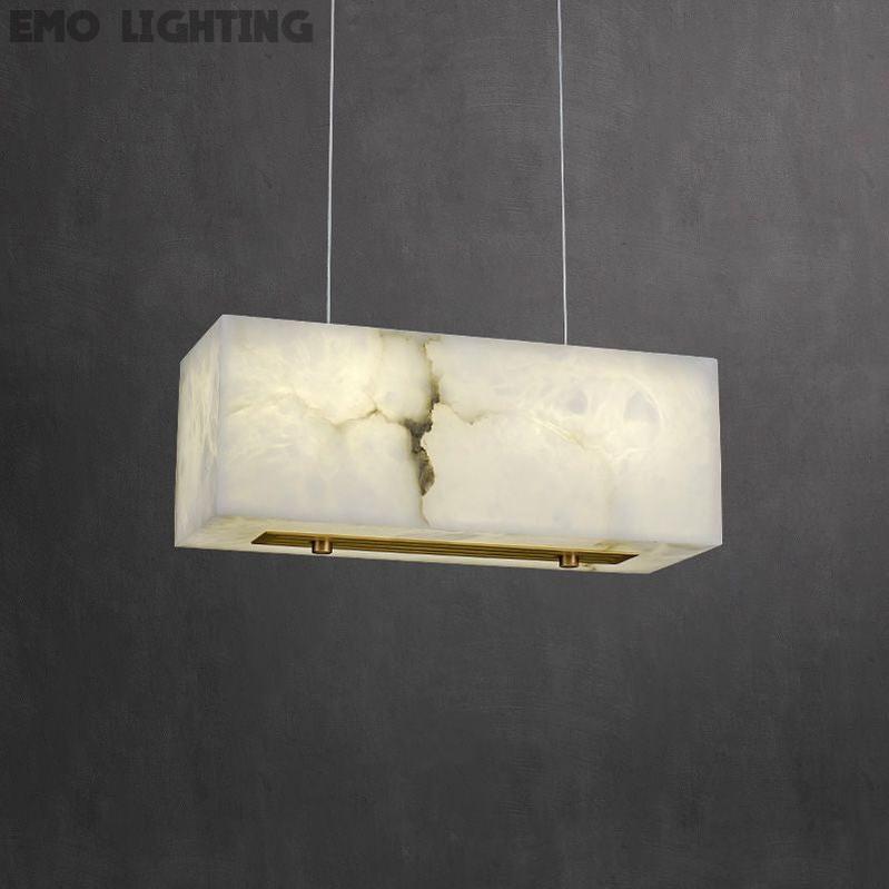 Alabaster Cuboid Dining Room Chandelier 吊灯 rbrights   