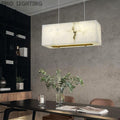 Alabaster Cuboid Dining Room Chandelier 吊灯 rbrights   