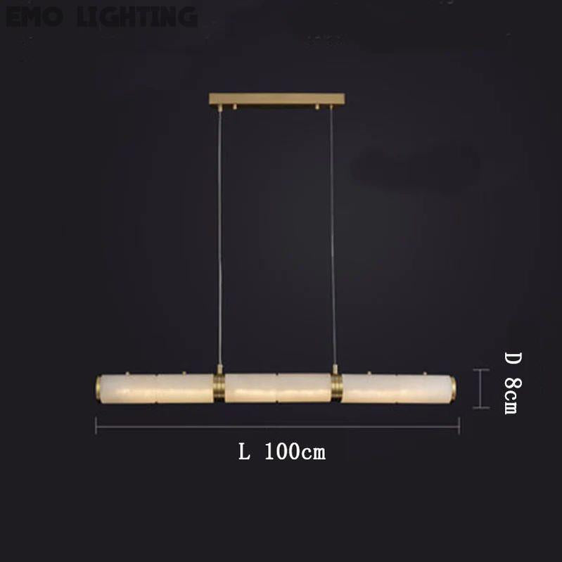 Alabaster Cylindrical Chandelier  rbrights   