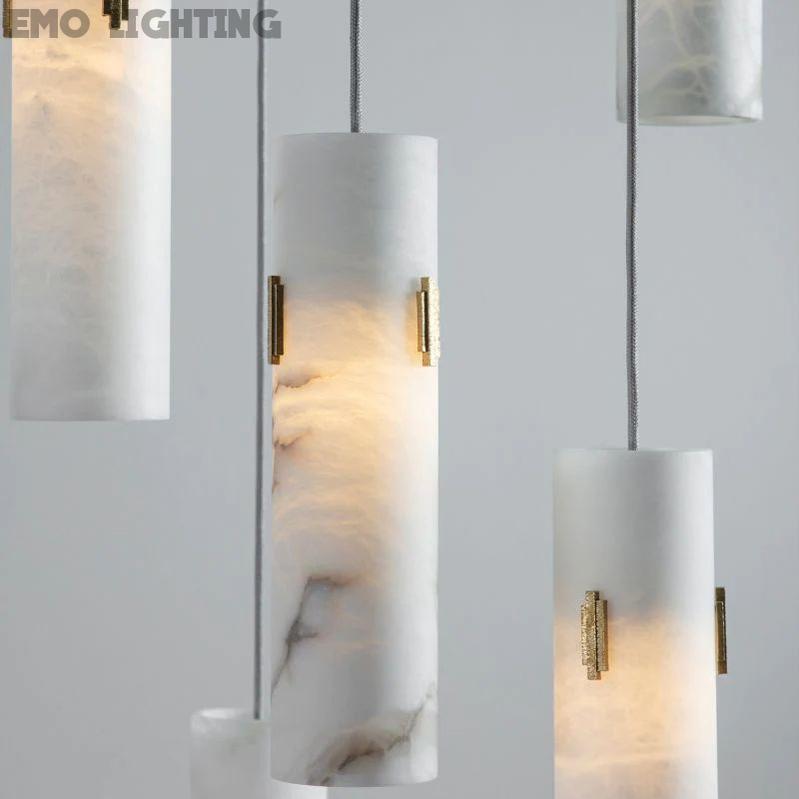Xander Alabaster Deco 12-Light Cluster Chandelier, Adjustable Height