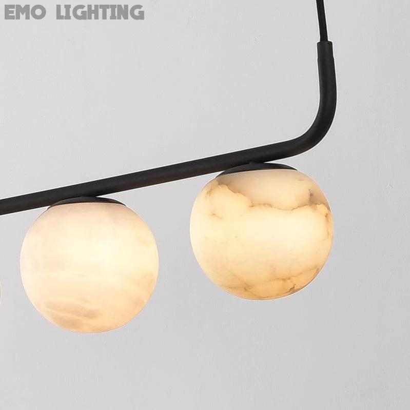 Alabaster Global Linear Pendant  rbrights   