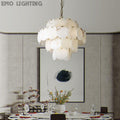 Alabaster Magnolia Multi-tiered Round Chandelier 吊灯 rbrights 4 Layer Style A  