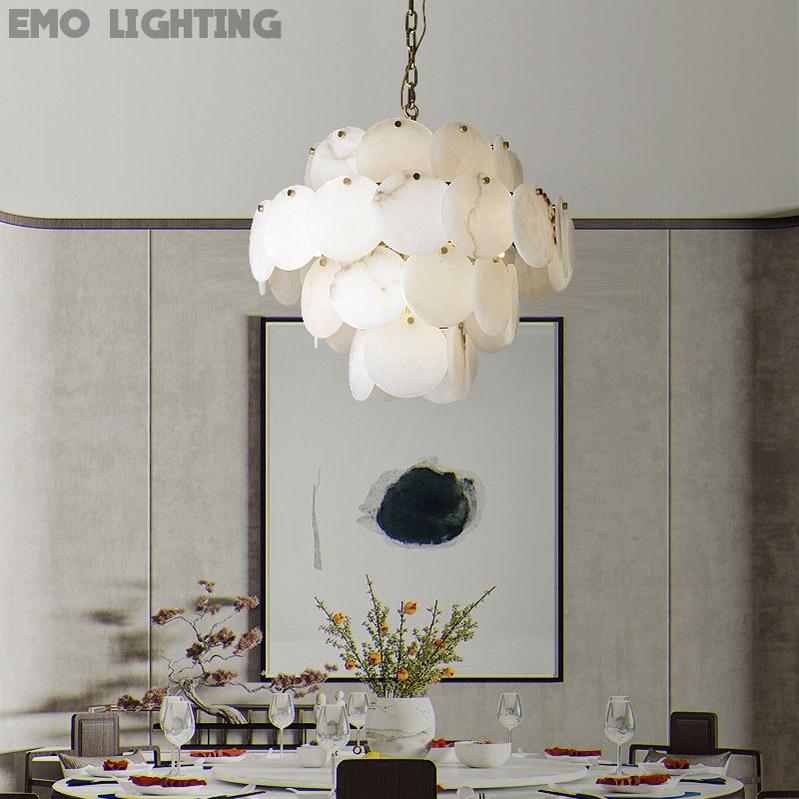 Alabaster Magnolia Multi-tiered Round Chandelier 吊灯 rbrights 4 Layer Style A  