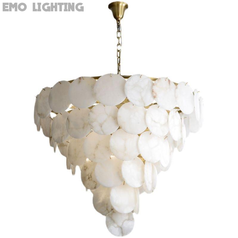 Alabaster Magnolia Multi-tiered Round Chandelier 吊灯 rbrights   