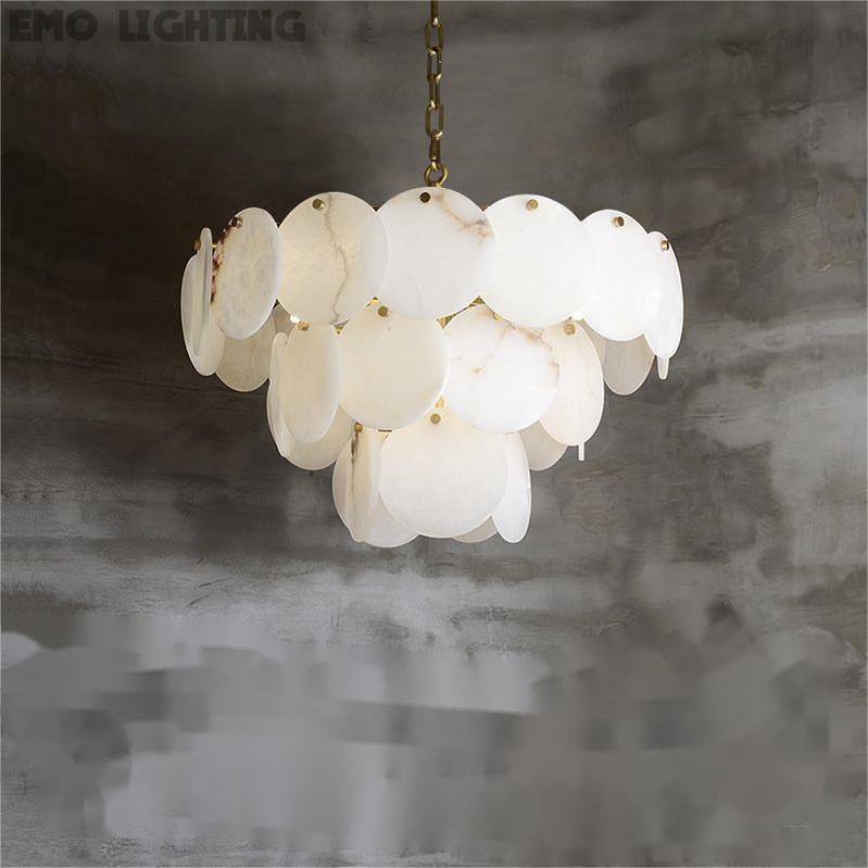Alabaster Magnolia Multi-tiered Round Chandelier 吊灯 rbrights 3 Layer  