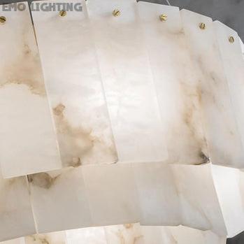 Alabaster Modern Round Chandelier  rbrights   