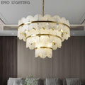 Alabaster Multi-Layer Butterfly Round Chandelier 吊灯 rbrights   