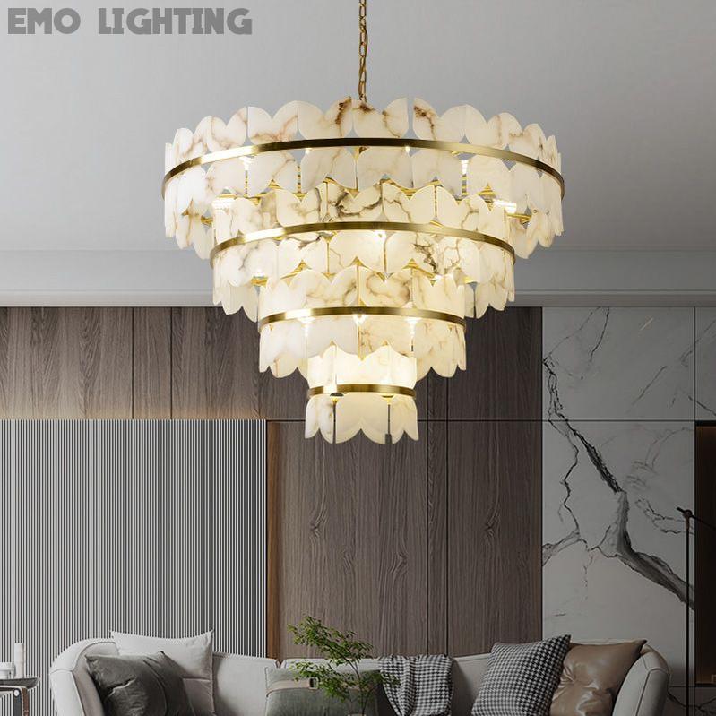 Alabaster Multi-Layer Butterfly Round Chandelier 吊灯 rbrights 4 Layer  