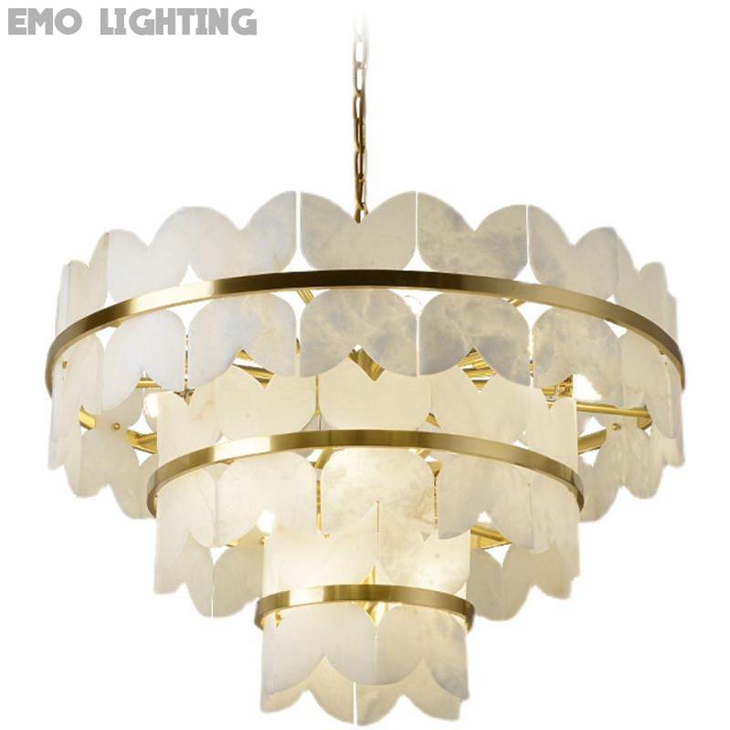 Alabaster Multi-Layer Butterfly Round Chandelier 吊灯 rbrights   