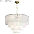 Alabaster Multi-Layer Modern Round Chandelier 31