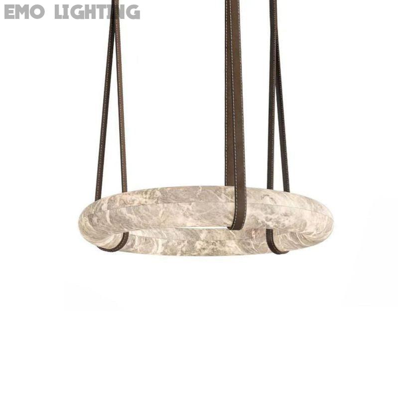 Alabaster Ring Pendant  rbrights 39.4" D  