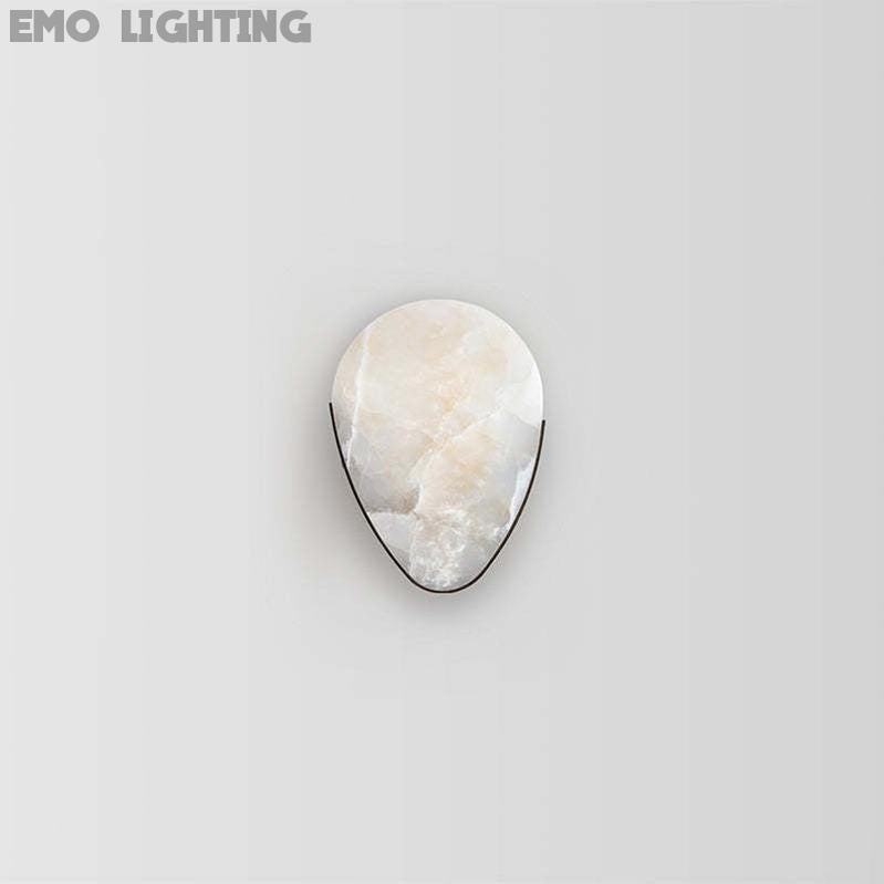 Alabaster V Shape Modern Wall Sconce for Bedroom