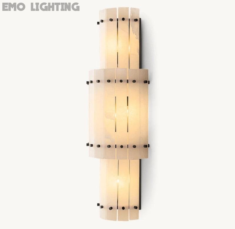 San Marco Alabaster Round Wall Sconce - thebelacan