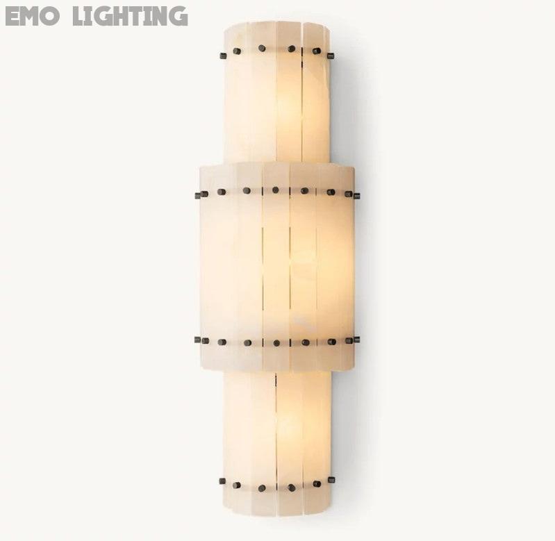 San Marco Alabaster Round Wall Sconce - thebelacan