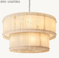 San Marco Alabaster Round 2-Tiered Chandelier - thebelacan