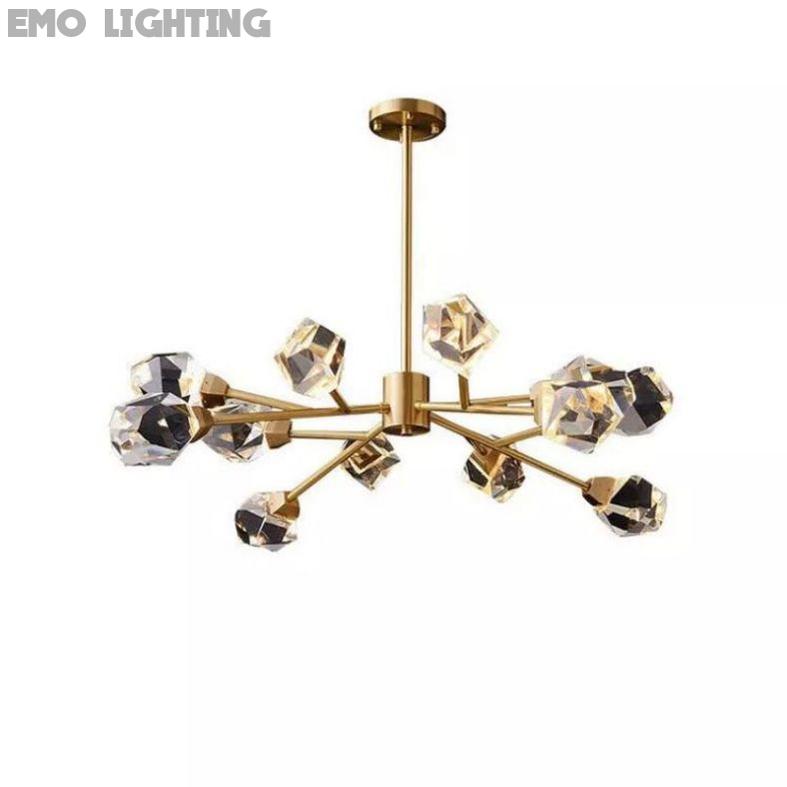 Angelia Faceted Oval Chandelier For Living Room - thebelacan